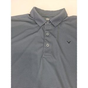 Callaway Opti-Dri Men's Polo Golf Shirt Size XL Black/Gray Lightweight Stretch